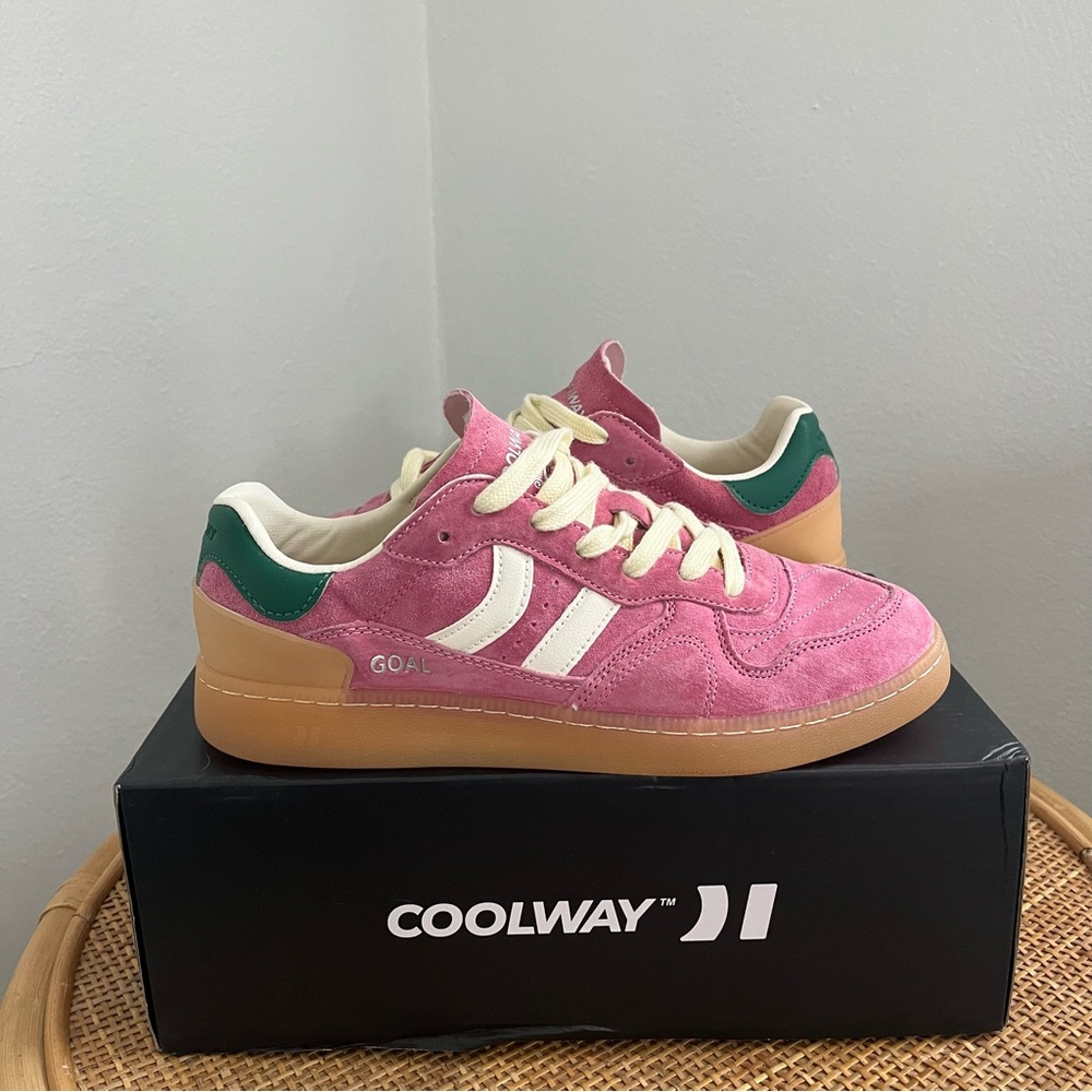 Coolway Pink and Green Casual Sneakers